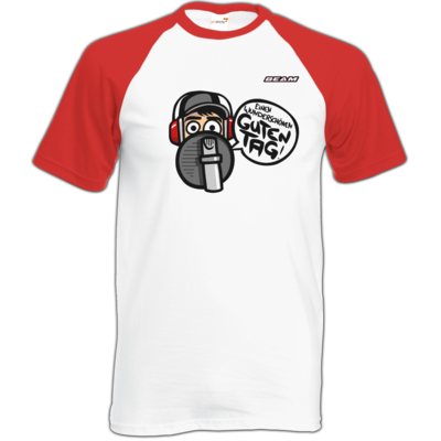 Motiv: Baseball-T FAIR WEAR - Guten Tag - bestimme auf Wunsch Details wie Produkt, Grösse, Farbe und Position selbst ! Motiv: Baseball-T FAIR WEAR - Guten Tag