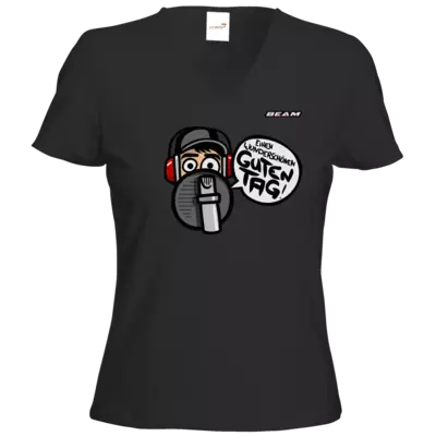 Motiv: T-Shirts Damen V-Neck FAIR WEAR - Guten Tag - bestimme auf Wunsch Details wie Produkt, Grösse, Farbe und Position selbst ! Motiv: T-Shirts Damen V-Neck FAIR WEAR - Guten Tag