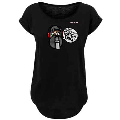 Motiv: Ladies Long Slub Tee - Guten Tag - bestimme auf Wunsch Details wie Produkt, Grösse, Farbe und Position selbst ! Motiv: Ladies Long Slub Tee - Guten Tag