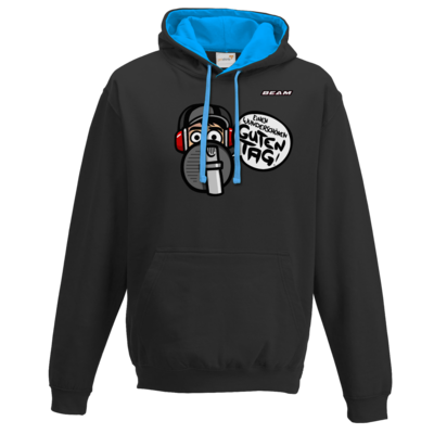 Motiv: Two-Tone Hoodie - Guten Tag - bestimme auf Wunsch Details wie Produkt, Grösse, Farbe und Position selbst ! Motiv: Two-Tone Hoodie - Guten Tag