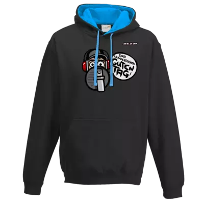 Motiv: Two-Tone Hoodie - Guten Tag - bestimme auf Wunsch Details wie Produkt, Grösse, Farbe und Position selbst ! Motiv: Two-Tone Hoodie - Guten Tag
