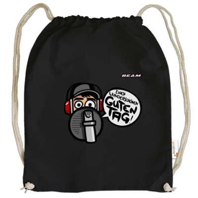 Motiv: Cotton Gymsac - Guten Tag - bestimme auf Wunsch Details wie Produkt, Grösse, Farbe und Position selbst ! Motiv: Cotton Gymsac - Guten Tag