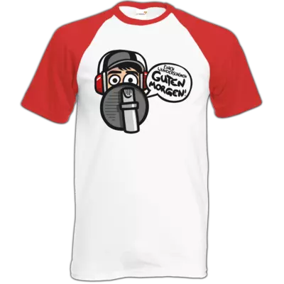 Motiv: Baseball-T FAIR WEAR - Guten Morgen - bestimme auf Wunsch Details wie Produkt, Grösse, Farbe und Position selbst ! Motiv: Baseball-T FAIR WEAR - Guten Morgen