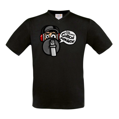 Motiv: T-Shirt V-Neck FAIR WEAR - Guten Morgen - bestimme auf Wunsch Details wie Produkt, Grösse, Farbe und Position selbst ! Motiv: T-Shirt V-Neck FAIR WEAR - Guten Morgen
