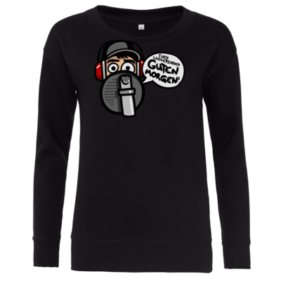 Motiv: Girlie Crew Sweatshirt - Guten Morgen - bestimme auf Wunsch Details wie Produkt, Grösse, Farbe und Position selbst ! Motiv: Girlie Crew Sweatshirt - Guten Morgen