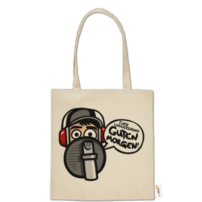 Motiv: Baumwolltasche - Guten Morgen - bestimme auf Wunsch Details wie Produkt, Grösse, Farbe und Position selbst ! Motiv: Baumwolltasche - Guten Morgen