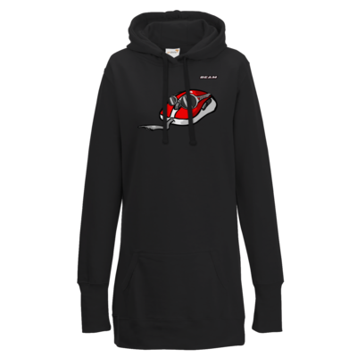 Motiv: Lady Longline Hoodie - Maus - bestimme auf Wunsch Details wie Produkt, Grösse, Farbe und Position selbst ! Motiv: Lady Longline Hoodie - Maus