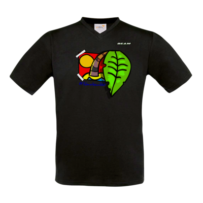 Motiv: T-Shirt V-Neck FAIR WEAR - Palmenbaumblatt - bestimme auf Wunsch Details wie Produkt, Grösse, Farbe und Position selbst ! Motiv: T-Shirt V-Neck FAIR WEAR - Palmenbaumblatt