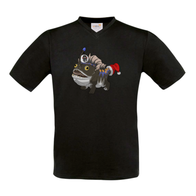 Motiv: T-Shirt V-Neck FAIR WEAR - BEAM X-Mas Bulbdog - bestimme auf Wunsch Details wie Produkt, Grösse, Farbe und Position selbst ! Motiv: T-Shirt V-Neck FAIR WEAR - BEAM X-Mas Bulbdog