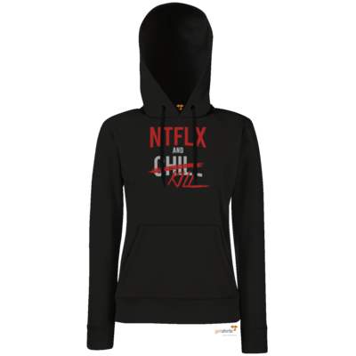 Motiv: Hoodie Damen Classic - NTFLX - bestimme auf Wunsch Details wie Produkt, Grösse, Farbe und Position selbst ! Motiv: Hoodie Damen Classic - NTFLX