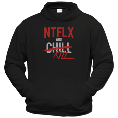 Motiv: Hoodie Classic - NTFLX - bestimme auf Wunsch Details wie Produkt, Grösse, Farbe und Position selbst ! Motiv: Hoodie Classic - NTFLX