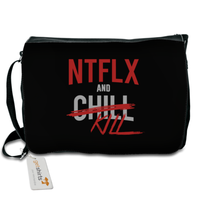 Motiv: Schultertasche - NTFLX - bestimme auf Wunsch Details wie Produkt, Grösse, Farbe und Position selbst ! Motiv: Schultertasche - NTFLX