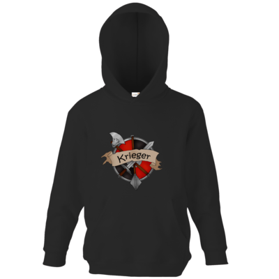 Motiv: Kids Hooded Sweat - Krieger - bestimme auf Wunsch Details wie Produkt, Grösse, Farbe und Position selbst ! Motiv: Kids Hooded Sweat - Krieger