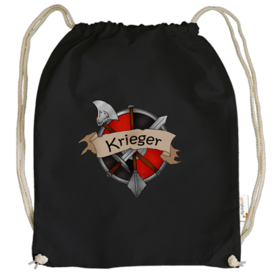 Motiv: Cotton Gymsac - Krieger - bestimme auf Wunsch Details wie Produkt, Grösse, Farbe und Position selbst ! Motiv: Cotton Gymsac - Krieger