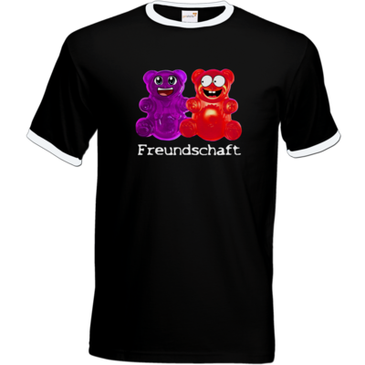 Motiv: T-Shirt Ringer - Lucky - Freundschaft - bestimme auf Wunsch Details wie Produkt, Grösse, Farbe und Position selbst ! Motiv: T-Shirt Ringer - Lucky - Freundschaft