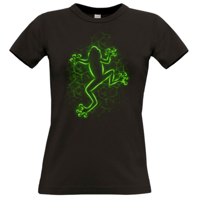Motiv: T-Shirt Damen Premium FAIR WEAR - Frog - bestimme auf Wunsch Details wie Produkt, Grösse, Farbe und Position selbst ! Motiv: T-Shirt Damen Premium FAIR WEAR - Frog