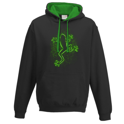Motiv: Two-Tone Hoodie - Frog - bestimme auf Wunsch Details wie Produkt, Grösse, Farbe und Position selbst ! Motiv: Two-Tone Hoodie - Frog
