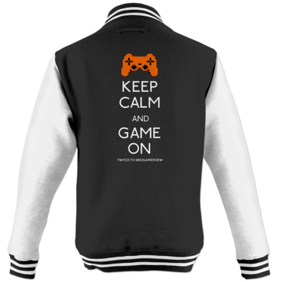 Motiv: College Jacke - Keep Calm Game On - bestimme auf Wunsch Details wie Produkt, Grösse, Farbe und Position selbst ! Motiv: College Jacke - Keep Calm Game On