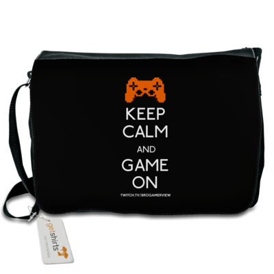 Motiv: Schultertasche - Keep Calm Game On - bestimme auf Wunsch Details wie Produkt, Grösse, Farbe und Position selbst ! Motiv: Schultertasche - Keep Calm Game On