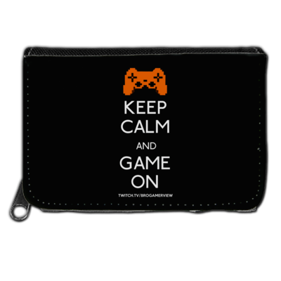 Motiv: Geldboerse - Keep Calm Game On - bestimme auf Wunsch Details wie Produkt, Grösse, Farbe und Position selbst ! Motiv: Geldboerse - Keep Calm Game On