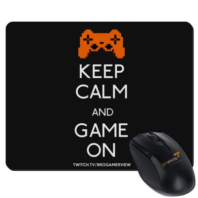 Motiv: Mousepad Textil - Keep Calm Game On - bestimme auf Wunsch Details wie Produkt, Grösse, Farbe und Position selbst ! Motiv: Mousepad Textil - Keep Calm Game On