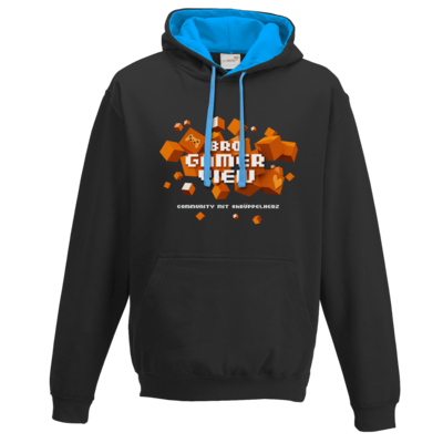Motiv: Two-Tone Hoodie - Cubes - bestimme auf Wunsch Details wie Produkt, Grösse, Farbe und Position selbst ! Motiv: Two-Tone Hoodie - Cubes