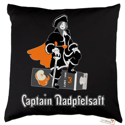 Motiv: Kissen Baumwolle - Captain Nadpfelsaft - bestimme auf Wunsch Details wie Produkt, Grösse, Farbe und Position selbst ! Motiv: Kissen Baumwolle - Captain Nadpfelsaft