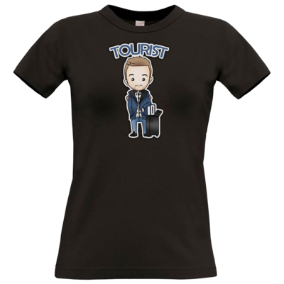 Motiv: T-Shirt Damen Premium FAIR WEAR - Tourist - bestimme auf Wunsch Details wie Produkt, Grösse, Farbe und Position selbst ! Motiv: T-Shirt Damen Premium FAIR WEAR - Tourist