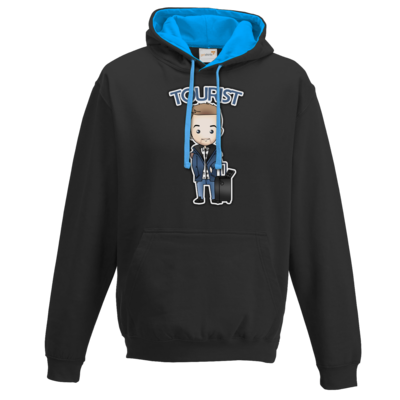 Motiv: Two-Tone Hoodie - Tourist - bestimme auf Wunsch Details wie Produkt, Grösse, Farbe und Position selbst ! Motiv: Two-Tone Hoodie - Tourist