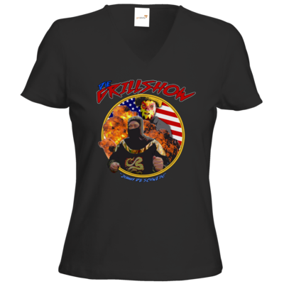 Motiv: T-Shirts Damen V-Neck FAIR WEAR - Die Grillshow - Motiv 3 - bestimme auf Wunsch Details wie Produkt, Grösse, Farbe und Position selbst ! Motiv: T-Shirts Damen V-Neck FAIR WEAR - Die Grillshow - Motiv 3