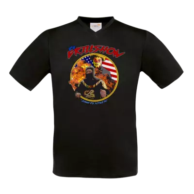 Motiv: T-Shirt V-Neck FAIR WEAR - Die Grillshow - Motiv 3 - bestimme auf Wunsch Details wie Produkt, Grösse, Farbe und Position selbst ! Motiv: T-Shirt V-Neck FAIR WEAR - Die Grillshow - Motiv 3