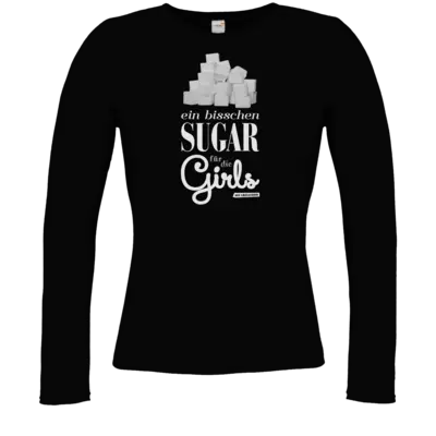Motiv: Longsleeve Damen FAIR WEAR - Sugar für die Girls - bestimme auf Wunsch Details wie Produkt, Grösse, Farbe und Position selbst ! Motiv: Longsleeve Damen FAIR WEAR - Sugar für die Girls