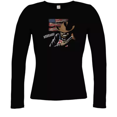 Motiv: Longsleeve Damen FAIR WEAR - Die Grillshow - Hüüüaah - bestimme auf Wunsch Details wie Produkt, Grösse, Farbe und Position selbst ! Motiv: Longsleeve Damen FAIR WEAR - Die Grillshow - Hüüüaah