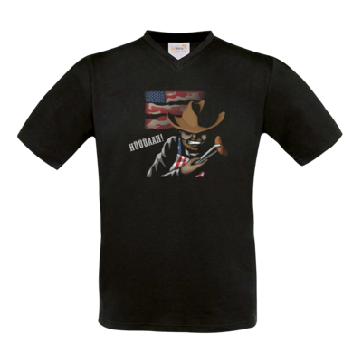 Motiv: T-Shirt V-Neck FAIR WEAR - Die Grillshow - Hüüüaah - bestimme auf Wunsch Details wie Produkt, Grösse, Farbe und Position selbst ! Motiv: T-Shirt V-Neck FAIR WEAR - Die Grillshow - Hüüüaah