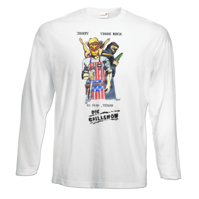 Motiv: Exact 190 Longsleeve FAIR WEAR - Die Grillshow - Filmplakat - bestimme auf Wunsch Details wie Produkt, Grösse, Farbe und Position selbst ! Motiv: Exact 190 Longsleeve FAIR WEAR - Die Grillshow - Filmplakat