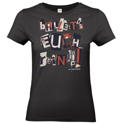 Motiv: T-Shirt Damen Premium FAIR WEAR - Grillshow Ballerts euch rein - bestimme auf Wunsch Details wie Produkt, Grösse, Farbe und Position selbst ! Motiv: T-Shirt Damen Premium FAIR WEAR - Grillshow Ballerts euch rein