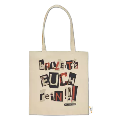 Motiv: Baumwolltasche - Grillshow Ballerts euch rein - bestimme auf Wunsch Details wie Produkt, Grösse, Farbe und Position selbst ! Motiv: Baumwolltasche - Grillshow Ballerts euch rein