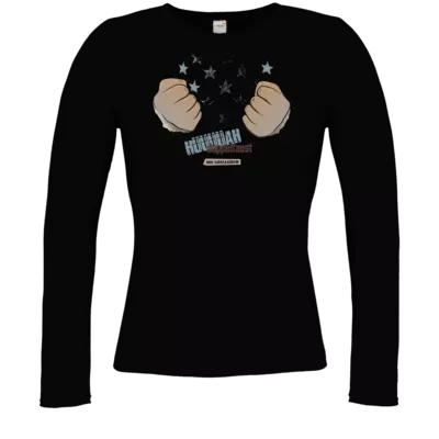 Motiv: Longsleeve Damen FAIR WEAR - Grillshow Doppelfaust - bestimme auf Wunsch Details wie Produkt, Grösse, Farbe und Position selbst ! Motiv: Longsleeve Damen FAIR WEAR - Grillshow Doppelfaust