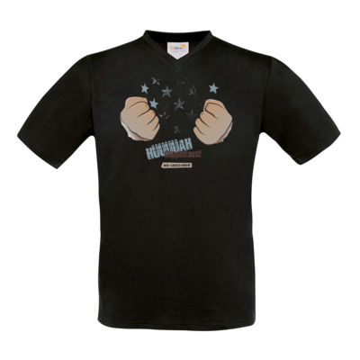 Motiv: T-Shirt V-Neck FAIR WEAR - Grillshow Doppelfaust - bestimme auf Wunsch Details wie Produkt, Grösse, Farbe und Position selbst ! Motiv: T-Shirt V-Neck FAIR WEAR - Grillshow Doppelfaust