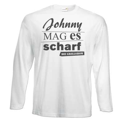 Motiv: Exact 190 Longsleeve FAIR WEAR - Grillshow Johnny mag es scharf - bestimme auf Wunsch Details wie Produkt, Grösse, Farbe und Position selbst ! Motiv: Exact 190 Longsleeve FAIR WEAR - Grillshow Johnny mag es scharf