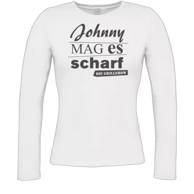 Motiv: Longsleeve Damen FAIR WEAR - Grillshow Johnny mag es scharf - bestimme auf Wunsch Details wie Produkt, Grösse, Farbe und Position selbst ! Motiv: Longsleeve Damen FAIR WEAR - Grillshow Johnny mag es scharf
