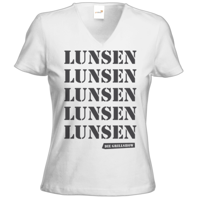 Motiv: T-Shirts Damen V-Neck FAIR WEAR - Grillshow Lunsen - bestimme auf Wunsch Details wie Produkt, Grösse, Farbe und Position selbst ! Motiv: T-Shirts Damen V-Neck FAIR WEAR - Grillshow Lunsen