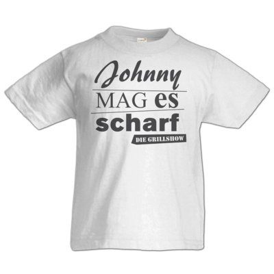Motiv: Kids T-Shirt Premium FAIR WEAR - Grillshow Johnny mag es scharf - bestimme auf Wunsch Details wie Produkt, Grösse, Farbe und Position selbst ! Motiv: Kids T-Shirt Premium FAIR WEAR - Grillshow Johnny mag es scharf
