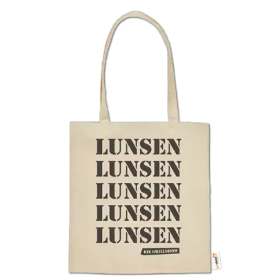 Motiv: Baumwolltasche - Grillshow Lunsen - bestimme auf Wunsch Details wie Produkt, Grösse, Farbe und Position selbst ! Motiv: Baumwolltasche - Grillshow Lunsen