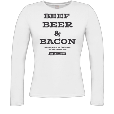 Motiv: Longsleeve Damen FAIR WEAR - Grillshow nicht der Gesuendeste - bestimme auf Wunsch Details wie Produkt, Grösse, Farbe und Position selbst ! Motiv: Longsleeve Damen FAIR WEAR - Grillshow nicht der Gesuendeste