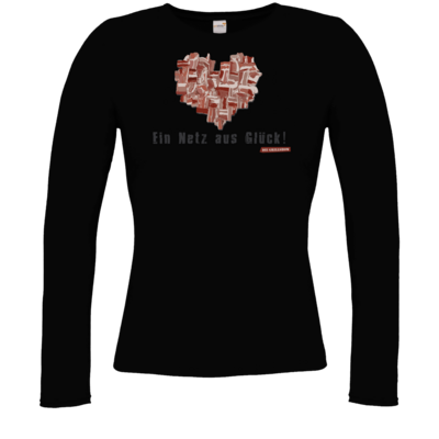 Motiv: Longsleeve Damen FAIR WEAR - Grillshow Netz aus Glueck - bestimme auf Wunsch Details wie Produkt, Grösse, Farbe und Position selbst ! Motiv: Longsleeve Damen FAIR WEAR - Grillshow Netz aus Glueck