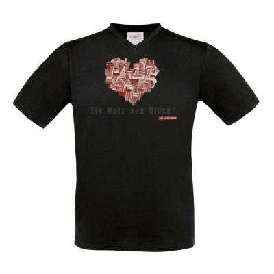 Motiv: T-Shirt V-Neck FAIR WEAR - Grillshow Netz aus Glueck - bestimme auf Wunsch Details wie Produkt, Grösse, Farbe und Position selbst ! Motiv: T-Shirt V-Neck FAIR WEAR - Grillshow Netz aus Glueck