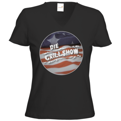 Motiv: T-Shirts Damen V-Neck FAIR WEAR - Grillshow - bestimme auf Wunsch Details wie Produkt, Grösse, Farbe und Position selbst ! Motiv: T-Shirts Damen V-Neck FAIR WEAR - Grillshow