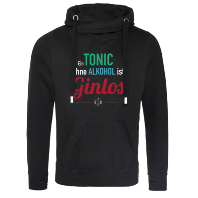 Motiv: Cross Neck Hoodie - SizzleBrothers - Grillen - Gin - ginlos 2 - bestimme auf Wunsch Details wie Produkt, Grösse, Farbe und Position selbst ! Motiv: Cross Neck Hoodie - SizzleBrothers - Grillen - Gin - ginlos 2