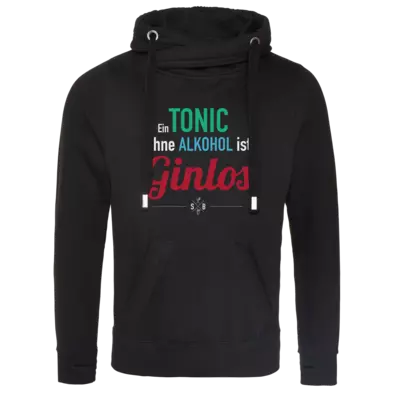 Motiv: Cross Neck Hoodie - SizzleBrothers - Grillen - Gin - ginlos 2 - bestimme auf Wunsch Details wie Produkt, Grösse, Farbe und Position selbst ! Motiv: Cross Neck Hoodie - SizzleBrothers - Grillen - Gin - ginlos 2